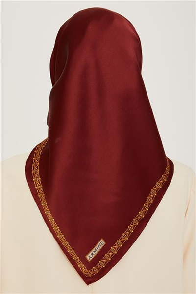 Armine Klasik Desenli Sura Saf İpek Eşarp 9260D 03 81