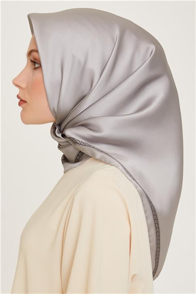 Armine Klasik Desenli Sura Saf İpek Eşarp 9261D 07 06