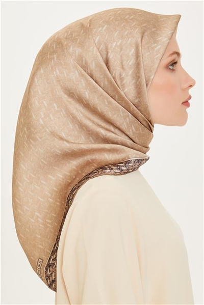 Armine Klasik Desenli Sura Saf İpek Eşarp 9230D 84 05
