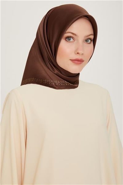 Armine Klasik Desenli Sura Saf İpek Eşarp 9260D 03 34