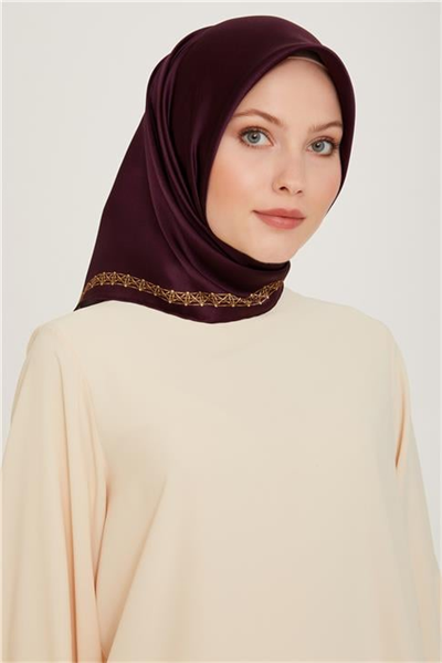 Armine Klasik Desenli Sura Saf İpek Eşarp 9260D 03 31