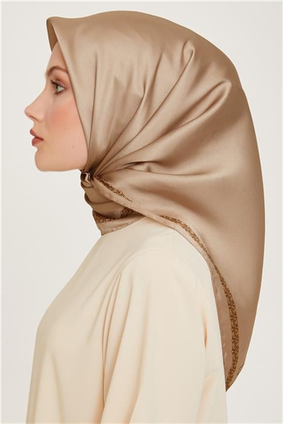 Armine Klasik Desenli Sura Saf İpek Eşarp 9260D 03 05