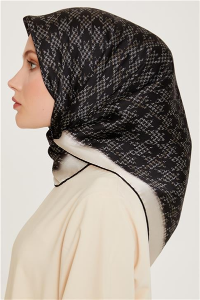 Armine Klasik Desenli Sura Saf İpek Eşarp 9239D 06