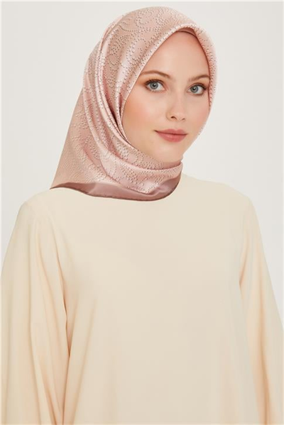 Armine Klasik Desenli Sura Saf İpek Eşarp 9246D 04