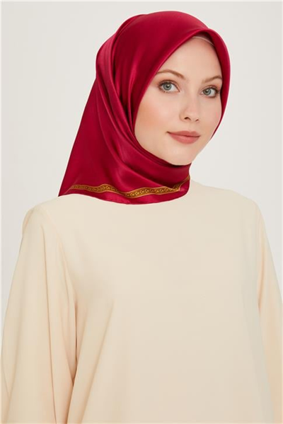 Armine Klasik Desenli Sura Saf İpek Eşarp 9261D 07 09