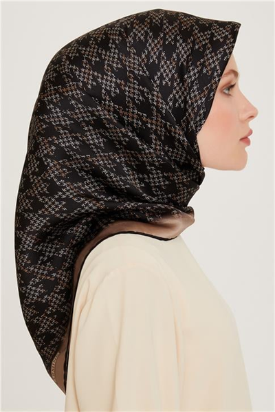 Armine Klasik Desenli Sura Saf İpek Eşarp 9239D 81
