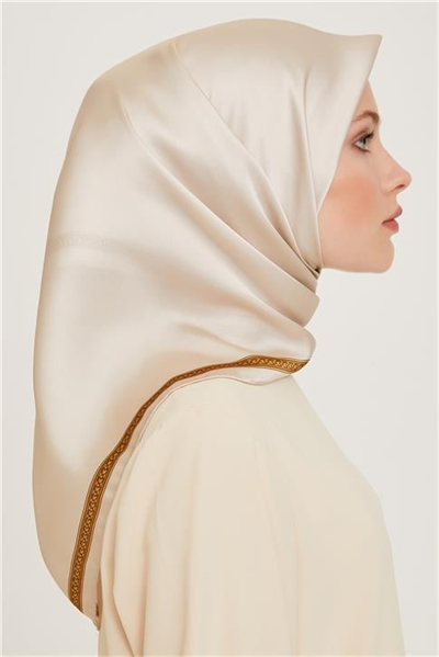 Armine Klasik Desenli Sura Saf İpek Eşarp 9261D 07 03