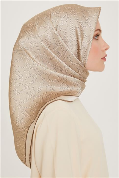 Armine Klasik Desenli Sura Saf İpek Eşarp 9246D 31