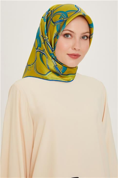 Armine Klasik Desenli Sura Saf İpek Eşarp 9203D 88