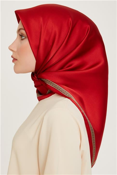 Armine Klasik Desenli Sura Saf İpek Eşarp 9261D 07 35