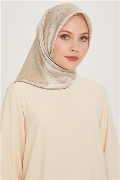 Armine Klasik Desenli Sura Saf İpek Eşarp 9246D 03