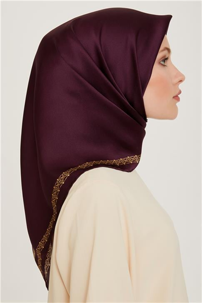 Armine Klasik Desenli Sura Saf İpek Eşarp 9260D 03 31