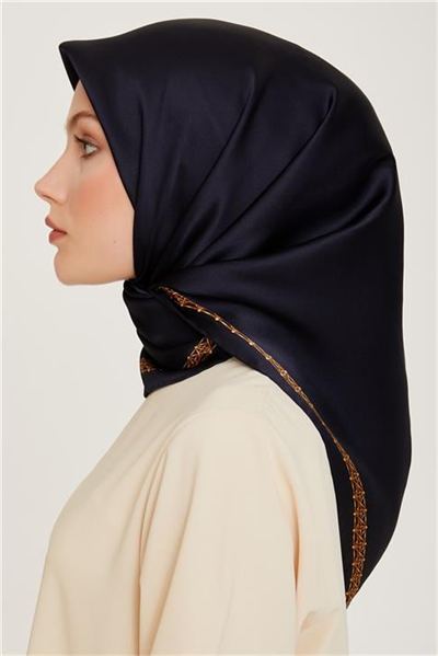 Armine Klasik Desenli Sura Saf İpek Eşarp 9260D 03 09