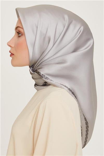Armine Klasik Desenli Sura Saf İpek Eşarp 9260D 03 04