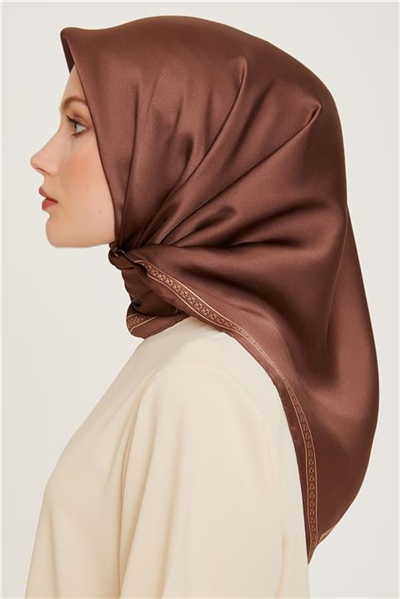 Armine Klasik Desenli Sura Saf İpek Eşarp 9261D 07 33
