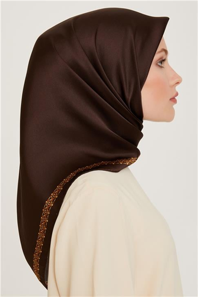 Armine Klasik Desenli Sura Saf İpek Eşarp 9260D 03 50