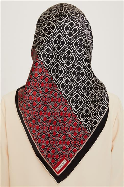 Armine Klasik Desenli Sura Saf İpek Eşarp 9248D 80 02