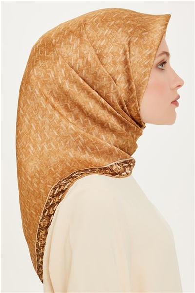 Armine Klasik Desenli Sura Saf İpek Eşarp 9230D 84 06