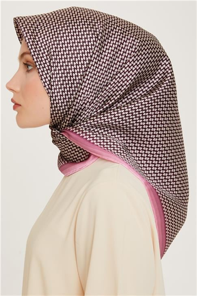 Armine Klasik Desenli Sura Saf İpek Eşarp 9243D 06 07