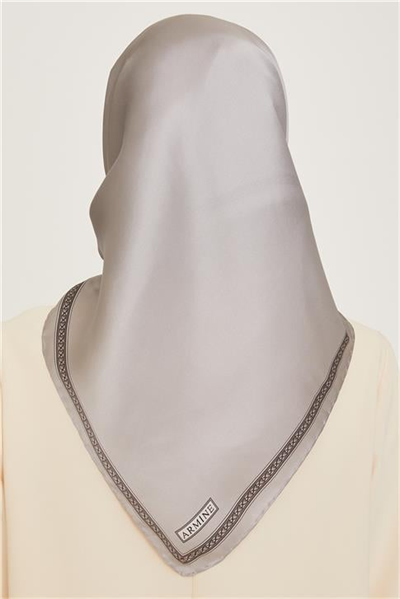 Armine Klasik Desenli Sura Saf İpek Eşarp 9261D 07 06