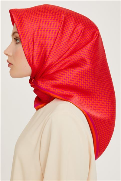Armine Klasik Desenli Sura Saf İpek Eşarp 9243D 06 33