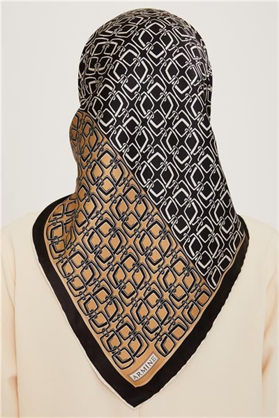Armine Klasik Desenli Sura Saf İpek Eşarp 9248D 80 01