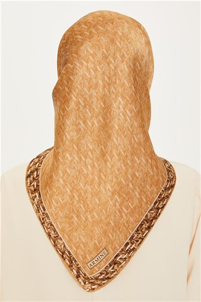 Armine Klasik Desenli Sura Saf İpek Eşarp 9230D 84 06