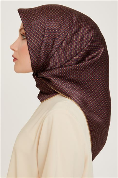 Armine Klasik Desenli Sura Saf İpek Eşarp 9210D 37