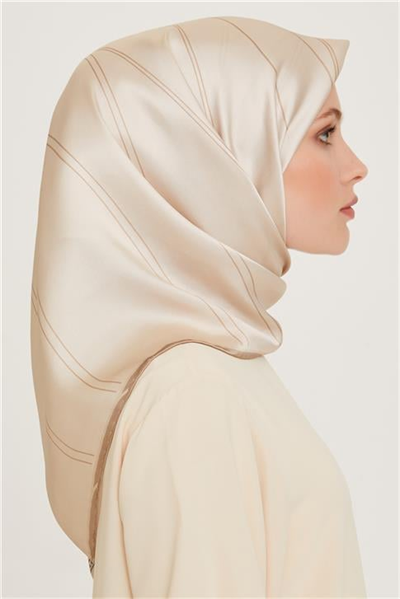 Armine Klasik Desenli Sura Saf İpek Eşarp 9251D 53