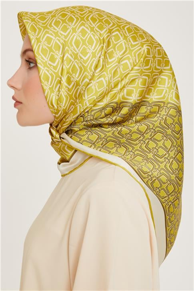 Armine Klasik Desenli Sura Saf İpek Eşarp 9248D 80 33
