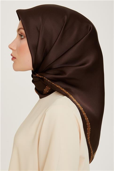Armine Klasik Desenli Sura Saf İpek Eşarp 9260D 03 50