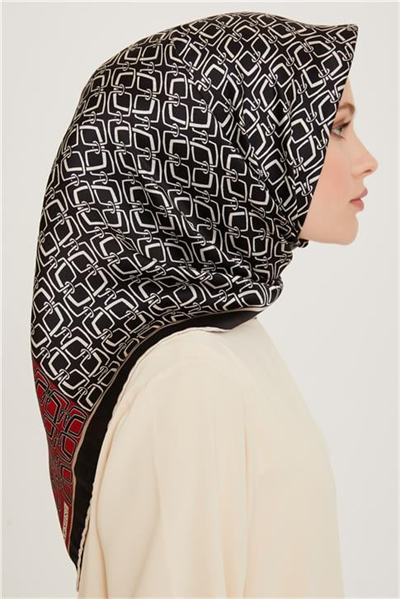 Armine Klasik Desenli Sura Saf İpek Eşarp 9248D 80 02