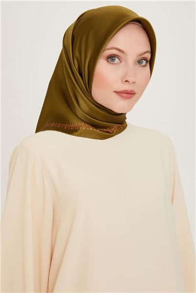Armine Klasik Desenli Sura Saf İpek Eşarp 9260D 03 57