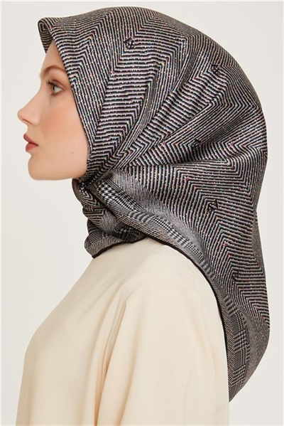 Armine Klasik Desenli Sura Saf İpek Eşarp 9252D 82