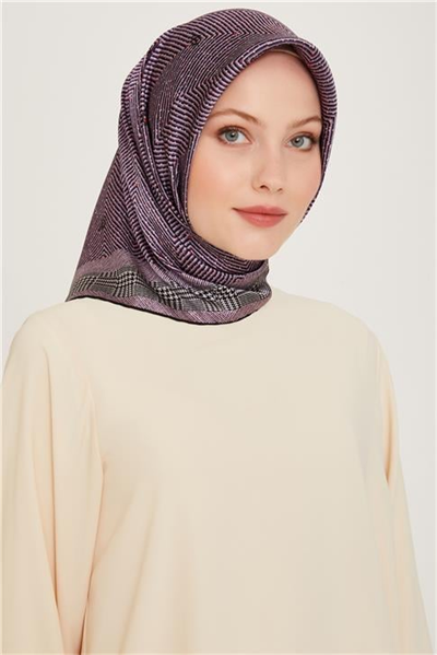 Armine Klasik Desenli Sura Saf İpek Eşarp 9252D 32