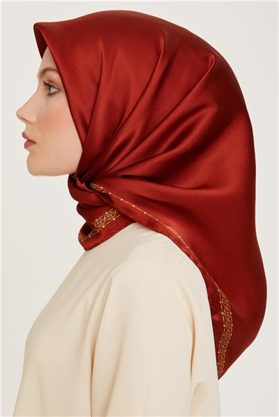 Armine Klasik Desenli Sura Saf İpek Eşarp 9260D 03 83