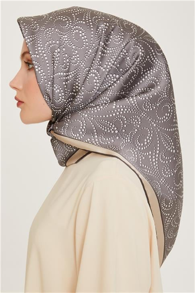 Armine Klasik Desenli Sura Saf İpek Eşarp 9246D 33