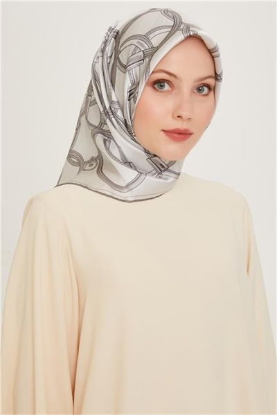 Armine Klasik Desenli Sura Saf İpek Eşarp 9203D 86