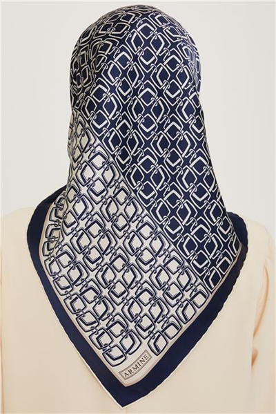 Armine Klasik Desenli Sura Saf İpek Eşarp 9248D 80 81