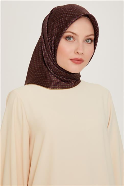 Armine Klasik Desenli Sura Saf İpek Eşarp 9210D 37