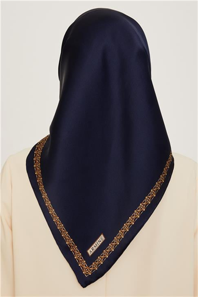 Armine Klasik Desenli Sura Saf İpek Eşarp 9260D 03 01