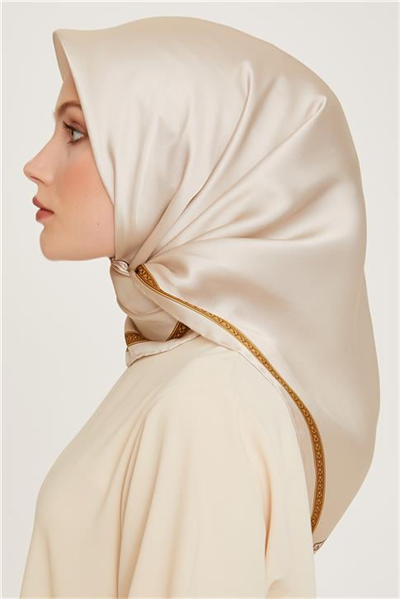 Armine Klasik Desenli Sura Saf İpek Eşarp 9261D 07 03