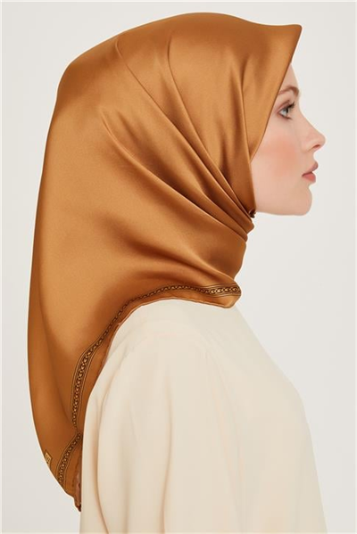 Armine Klasik Desenli Sura Saf İpek Eşarp 9261D 07 08