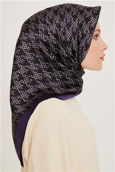 Armine Klasik Desenli Sura Saf İpek Eşarp 9239D 34