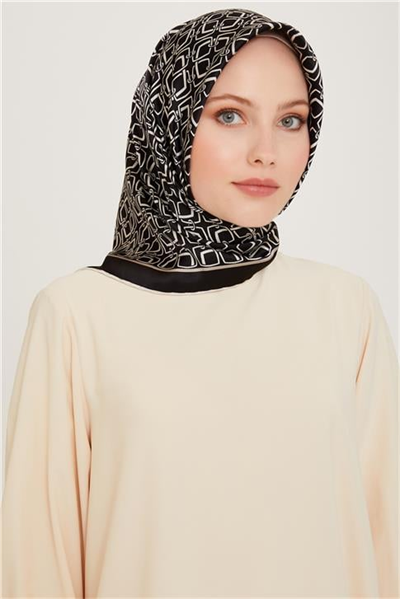 Armine Klasik Desenli Sura Saf İpek Eşarp 9248D 80 02