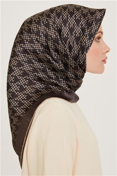 Armine Klasik Desenli Sura Saf İpek Eşarp 9239D 35