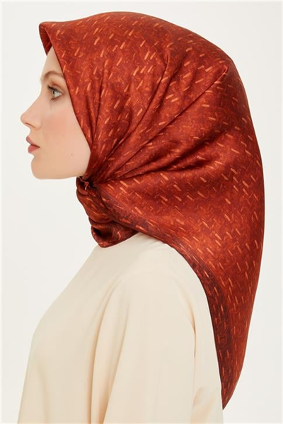 Armine Klasik Desenli Sura Saf İpek Eşarp 9230D 84 83