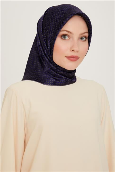 Armine Klasik Desenli Sura Saf İpek Eşarp 9210D 34