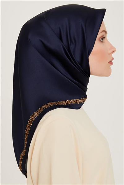Armine Klasik Desenli Sura Saf İpek Eşarp 9260D 03 01