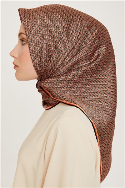 Armine Klasik Desenli Sura Saf İpek Eşarp 9250D 04